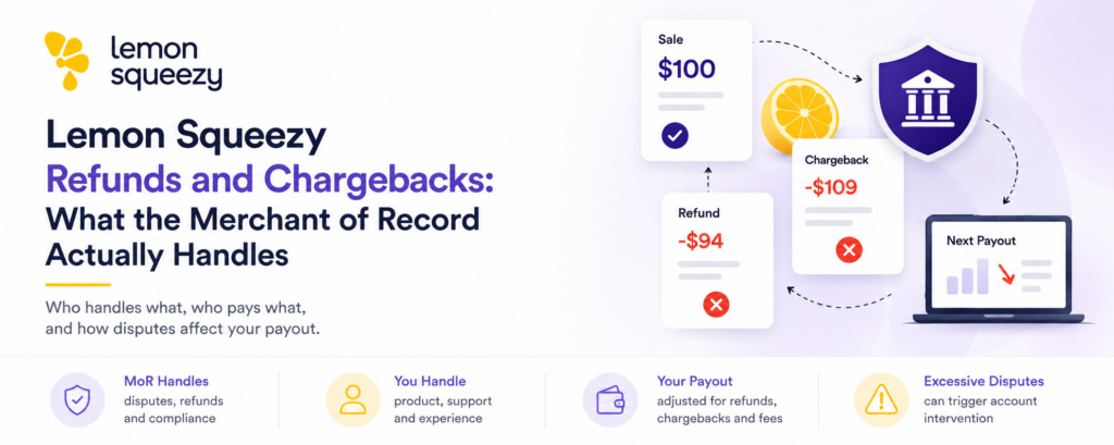 Lemon Squeezy Refunds and Chargebacks: What the Merchant of Record Actually Handles