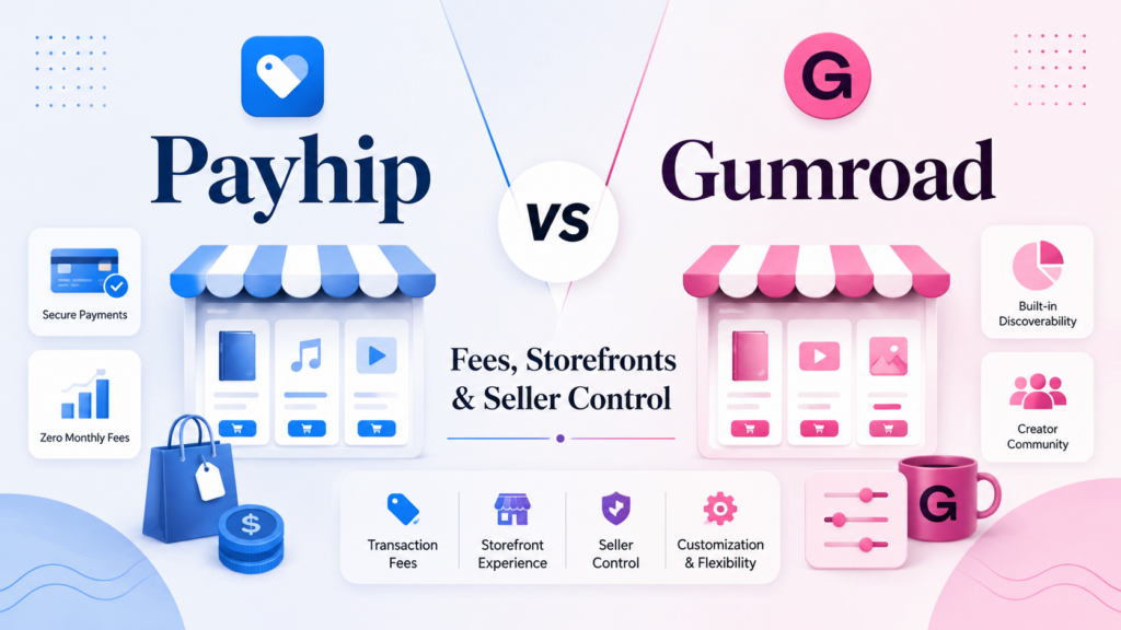 Payhip vs Gumroad: Fees, Storefronts and Seller Control Compared