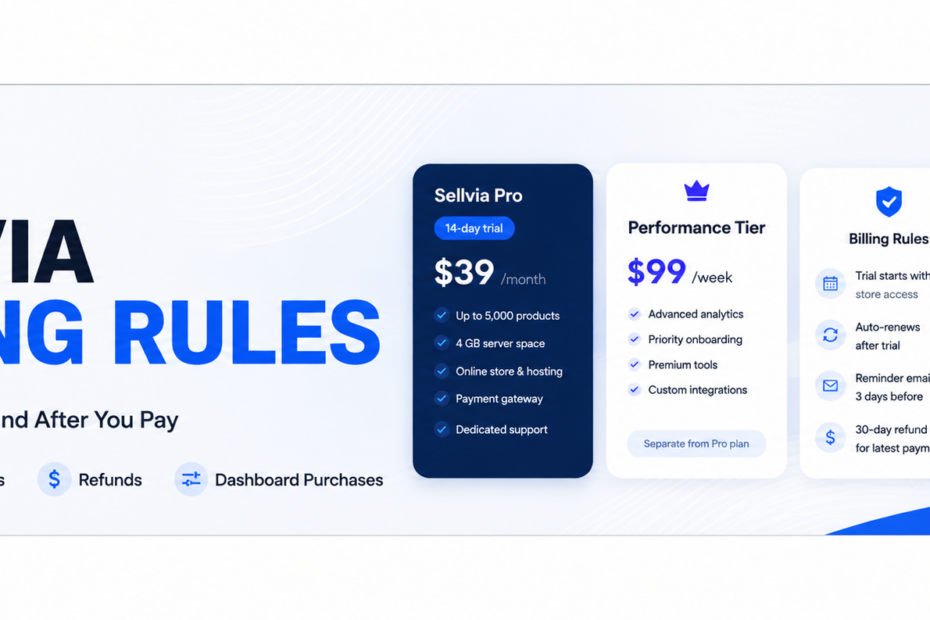 Sellvia Pricing Rules