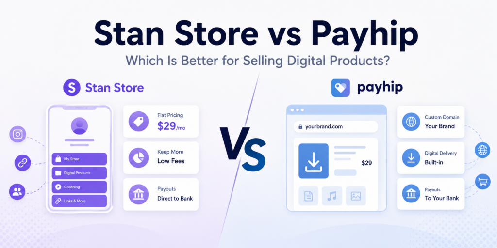 Stan Store vs Payhip: Which Is Better for Selling Digital Products?
